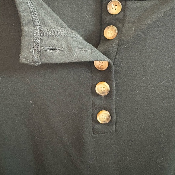 🛍️🛍️🛍️ NWOT Eadinve Black Long Sleeve Henley T-Shirt XXL - Picture 5 of 8